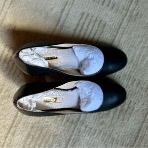 Black Leather Pumps by Louise et Cie